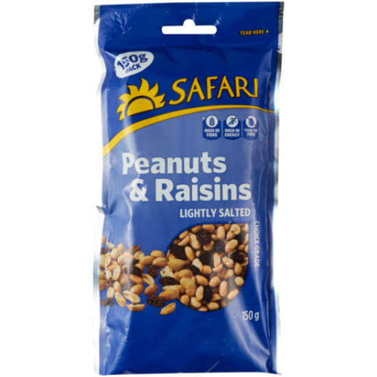 SAFARI T S RAISINS&PEANUTS 150GR