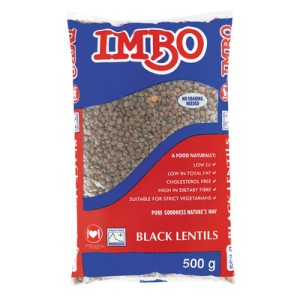 IMBO LENTILS BLACK 500GR