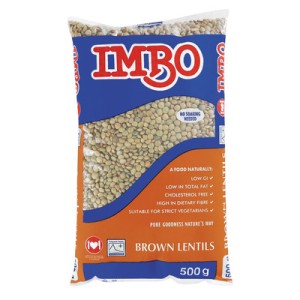 IMBO LENTILS DRIED BROWN 500GR