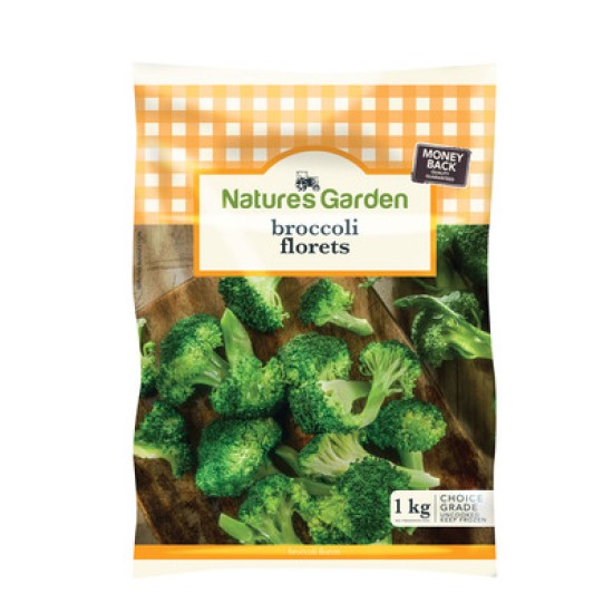 NATURES GARDEN BROCCOLI FLORETS 1KG