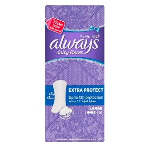 ALWAYS LINERS LARGE UNSCENTED 16EA