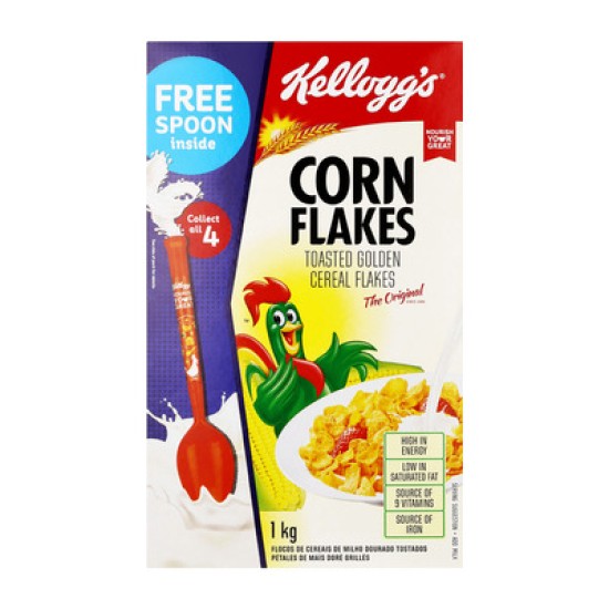 KELLOGGS CORN FLAKES TOASTED 1KG