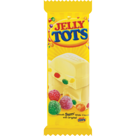 BEACON JELLY TOTS CHOC SLAB WHITE 80GR