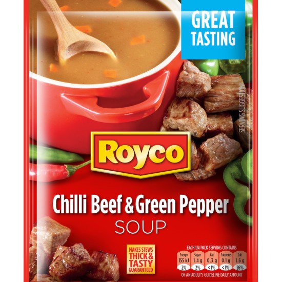 ROYCO SOUP CHILLI BEEF&GREEN PEPPER 45GR