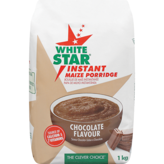 WHITE STAR INST MAIZE PORRIDGE CHOC 1KG