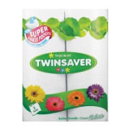 TWINSAVER ROLLER TOWEL 2PLY C/WHITE 2EA