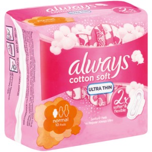 ALWAYS ULTRA COTTON NORMAL PADS 10EA