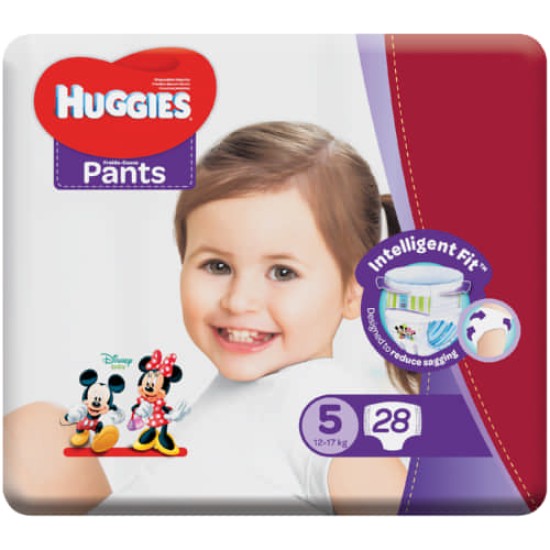 HUGGIES PANTS UNISEX CARRY SZ 5 28EA