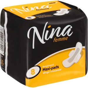 NINA FEMME MAXI PADS WINGS UNSCENTED 8EA