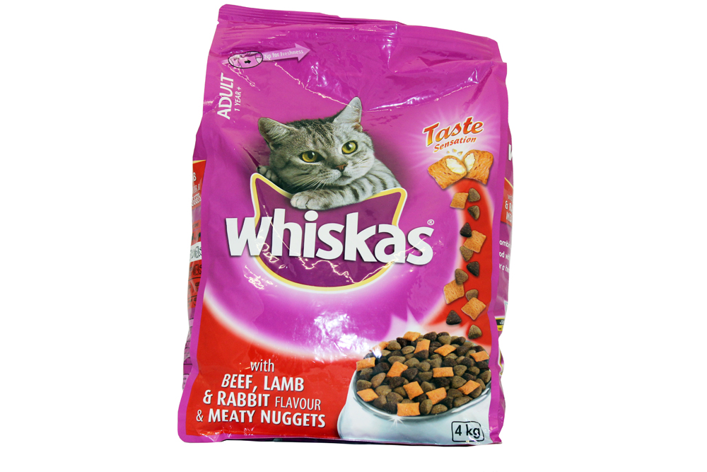 WHISKAS MEATY NUG BEEF LAMB&RAB 4KG