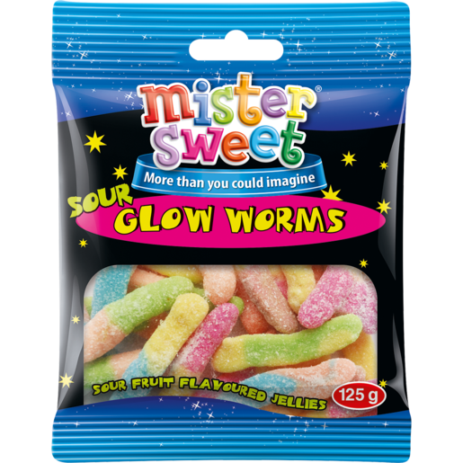 MISTER SWEET SOUR GLOW WORMS 125GR