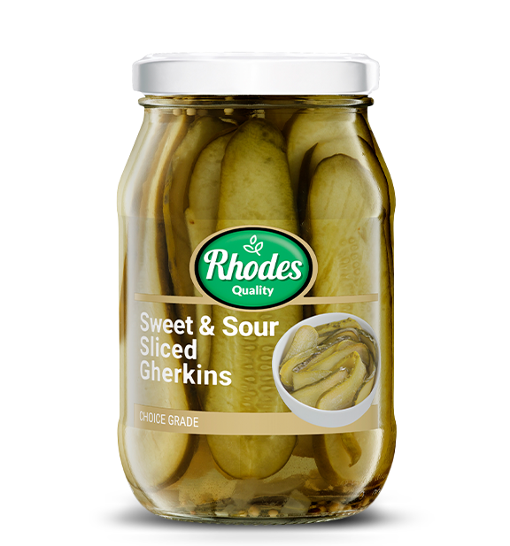 RHODES GHERKINS SWEET&SOUR 385GR